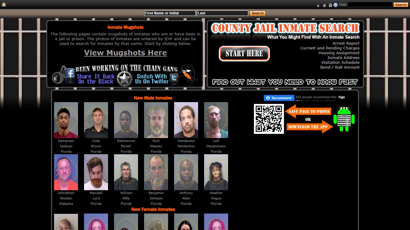 Recent Arrest Mugshots And Inmate Search